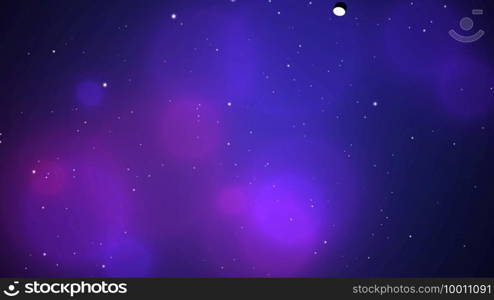 Illustration Of Colorful Circles Bokeh and stars Background