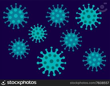 Illustration of coronavirus bacteria cells - Background