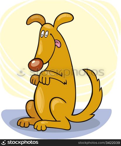 Illustration of dog doing stand trick