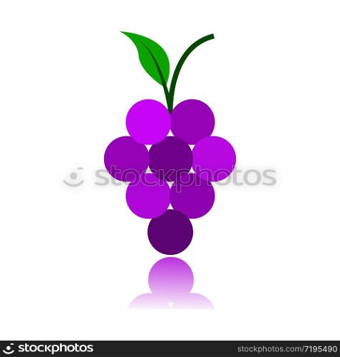 Illustration of Grape fruit icon vector
