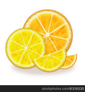 illustration of lemon and orange slices