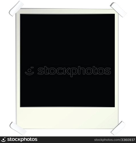 illustration of photo frame over a white background