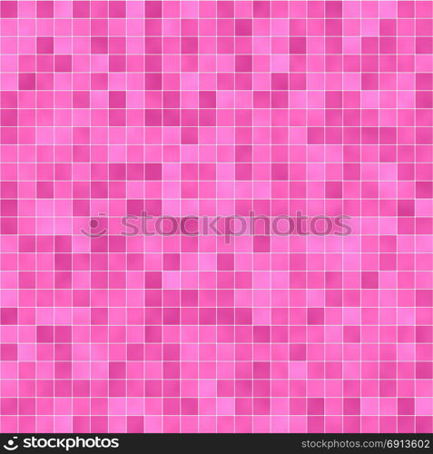 Illustration of pink tile pattern, seamless background