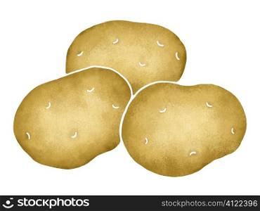 Illustration of potatoes