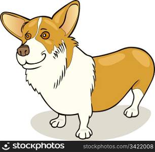 Illustration of purebred Pembroke Welsh Corgi dog