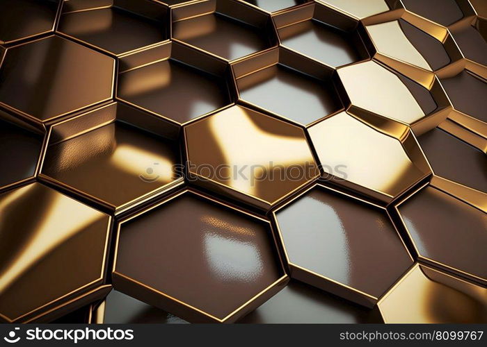 Illustration of shiny honeycomb gold background. Neural network AI generated art. Illustration of shiny honeycomb gold background. Neural network AI generated