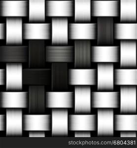 Illustration of the grayscale knitted seamless background, texture.