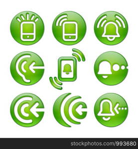 illustration of the phone call icon set. phone call icons