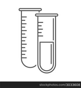 illustration of two simple testtubes as a chemistry icon, eps10 vector. Chemistry Icon testtubes