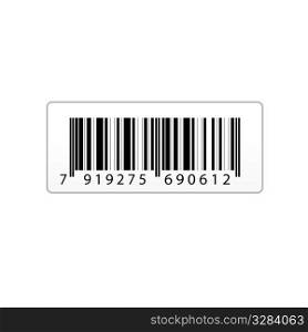 illustration of vector bar code sticker on an isolated background