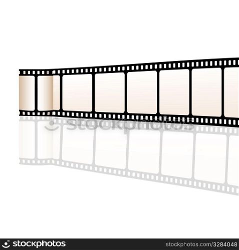 illustration of vector film reel on white background