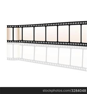 illustration of vector film reel on white background