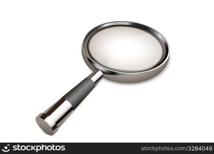 illustration of vector magnifying glass on an isolated background