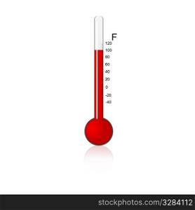 illustration of vector thermometer on isolated background