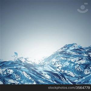illustration of water waves