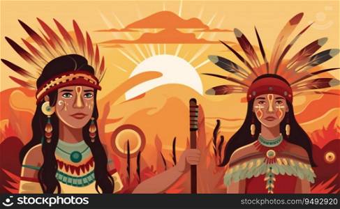 Illustration of World Indigenous Peoples Day