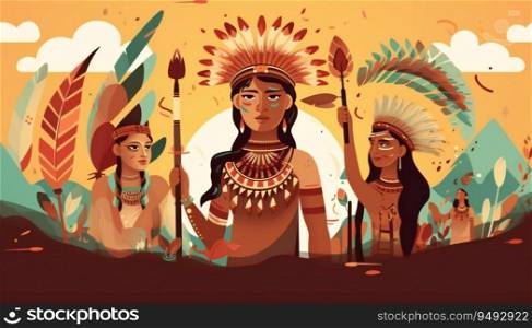 Illustration of World Indigenous Peoples Day