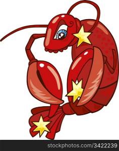 Illustration of zodiac cancer sign