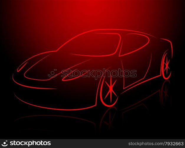 Illustration Sportscar Indicating Speed Driving And Sports-Car