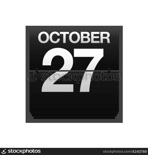 Illustration with a counter calendar October 27.