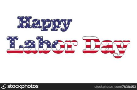Illustration with a labor day on a white background.