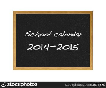 Illustration with a school calender 2014 and 2015.
