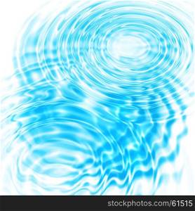 Illustration with abstract blue circular water ripples
