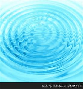 Illustration with abstract blue circular water ripples