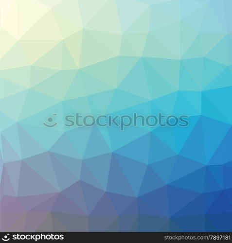 Illustration with abstract polygonal background. Graphic Design Useful For Your Design. Blue background texture design on border. Water background.