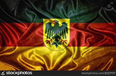Illustration with an old vintage flag of Germany.