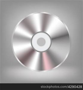illustration with compact disc on a grey background