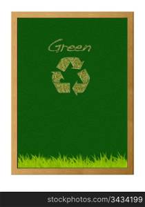 illustration with green recycle.