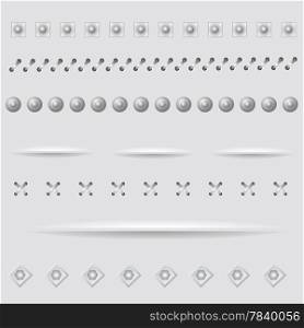 illustration with set of divider on a gray background for your design