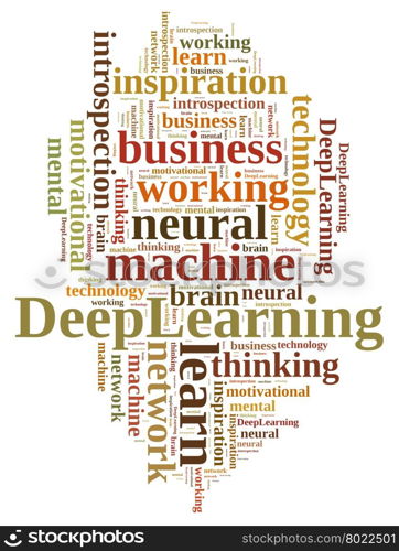 Illustration with word cloud on Deep Learning.