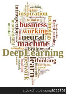 Illustration with word cloud on Deep Learning.