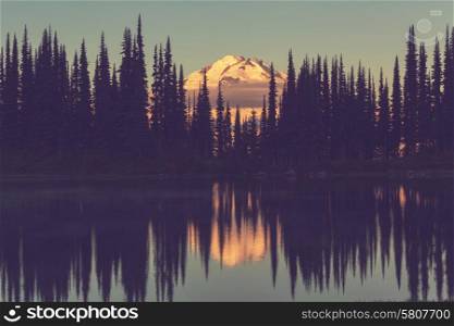 Image lake and Glacier Peak in Washington,USA