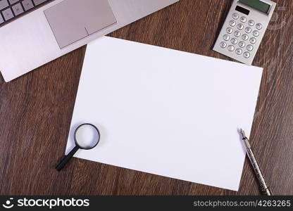 Image of a businessman workplace with papers