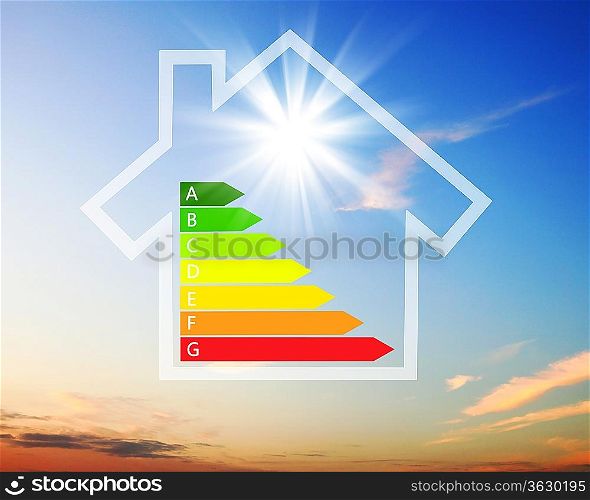 Image of a house against nature background