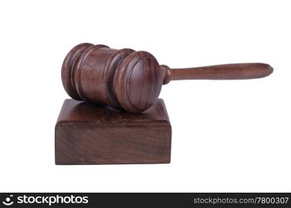 image of a judges gavel isolated on white background. gavel on white background