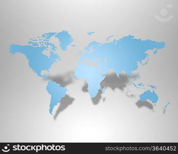 Image of a light blue world map