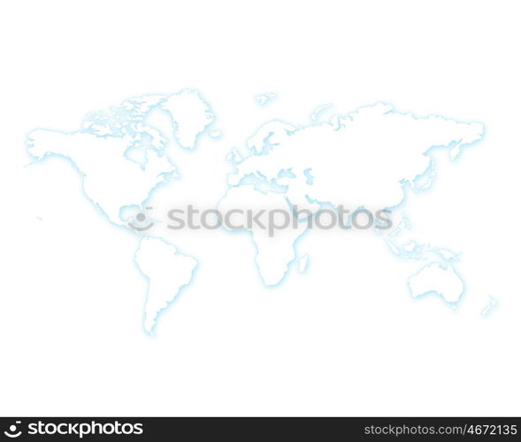 Image of a light blue world map