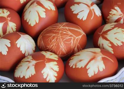Image of a lot Easter colorful eggs