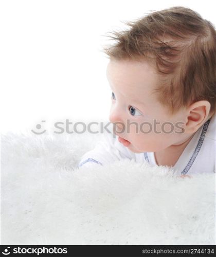 image of a newborn baby. Isolated on white background