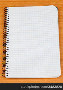 Image of a notebook in blank with leaves grid