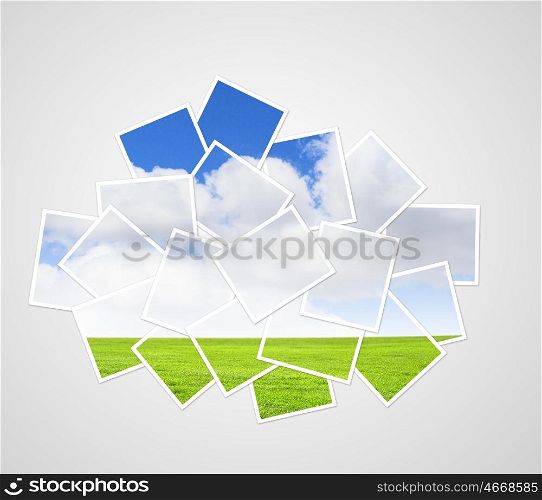 Image of a photograph cut into pieces
