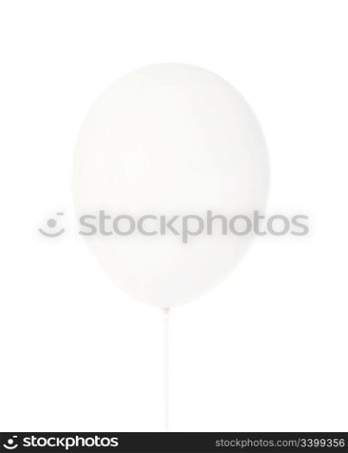 image of a white balloon. Isolated on white background