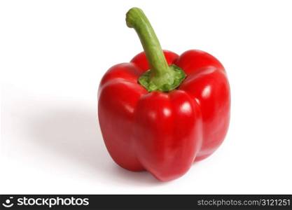 Image of an isolated red pepper with clipping path provided.