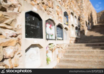 Image of an old cemetery all focus
