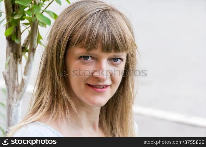 Image of beautiful blond woman with long hair