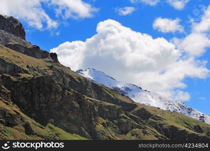 Image of beautiful landscape with Caucasus mountains